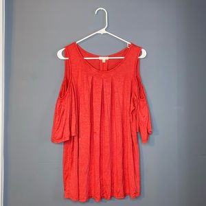 Max Studio Pink Top With Cut Out Shoulders|Women’s Size US XL(ExtraLarge/X-Large